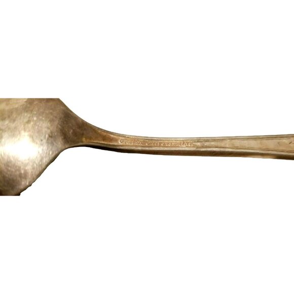 Vintage Silverplate Oneida Spoon With Simple Handle Design Silverplate? BT421 - Picture 2 of 3